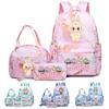 3Pcs/set Cute Printed Backpack Lunch Bag Pencil Case Teenager Boy Girl Knapsack Student Zimomo Schoolbag Women Travel Bag Gift