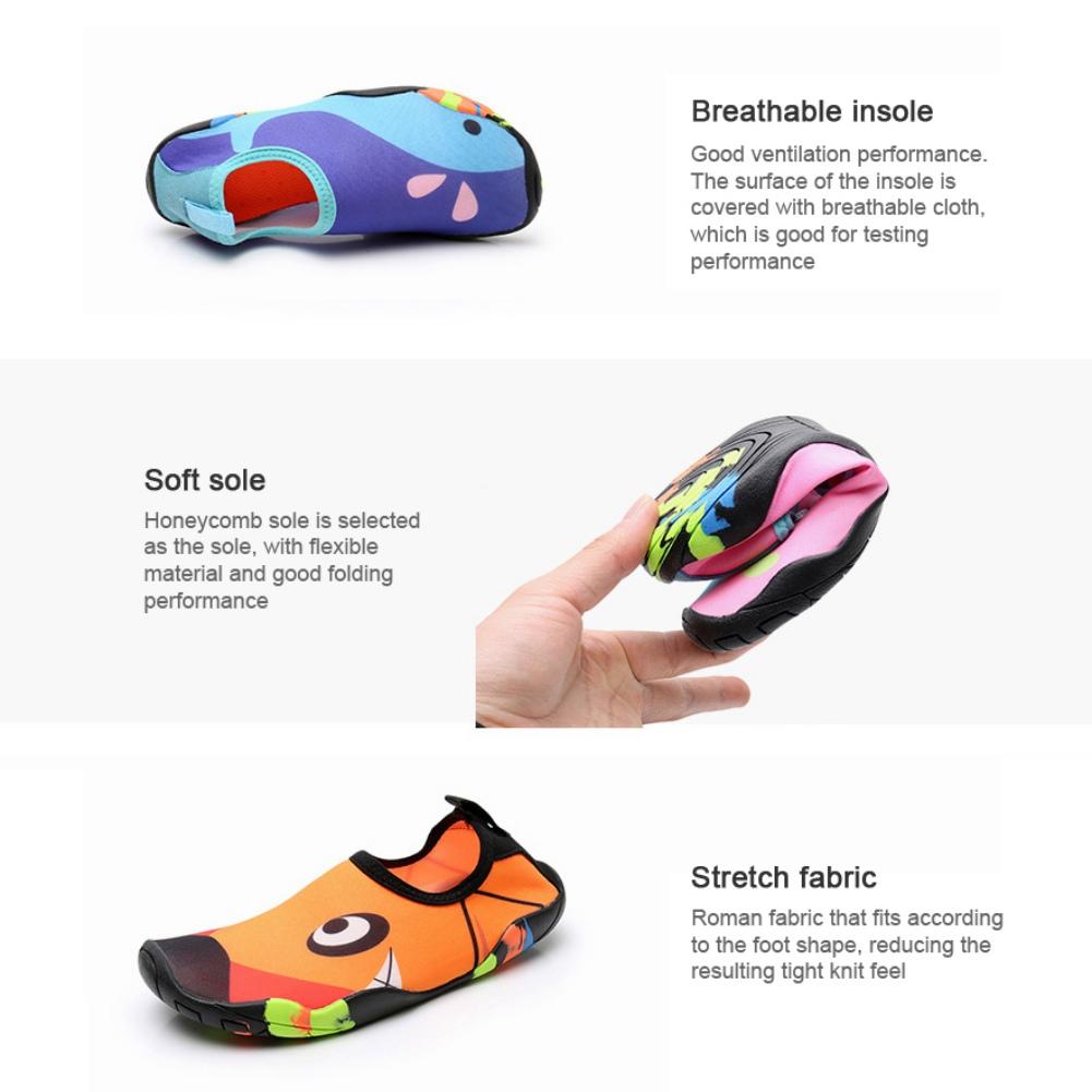 Нескользящая обувь для плавания босиком для детей, быстросохнущая обувь для воды для мальчиков и девочек 2–9 лет