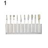 10шт Pro ногтей шлифовальные сверла электрический маникюр пуля полировка набор