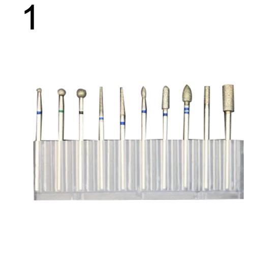 10шт Pro ногтей шлифовальные сверла электрический маникюр пуля полировка набор