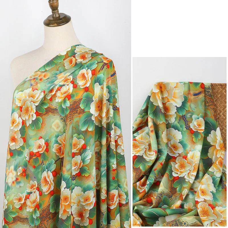 3D-принт Цветок Полиэстер Хлопок Ткань 100x140 см Юбки Детские Рубашки Пижамы Шапки Ручная работа DIY Ремесла Швейная Ткань