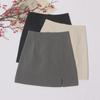 High-Waist A-Line Slit Skirt for Women - 2023 Korean Style Design