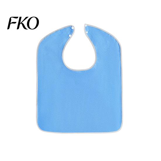 Adult Bibs with Snap Buttons Large Bib, Solid Color Waterproof Clothing Protector, Deep Crumb for Elderly Catcher Design, Adjustable Closure