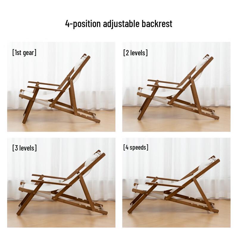 ZISIZ Folding Reclining Beach Chair
