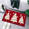 Christmas Carpet, Indoor And Outdoor Doormat, Christmas Imitation Red Entrance Carpet Christmas Tree Carpet Bathroom Anti-slip Mat