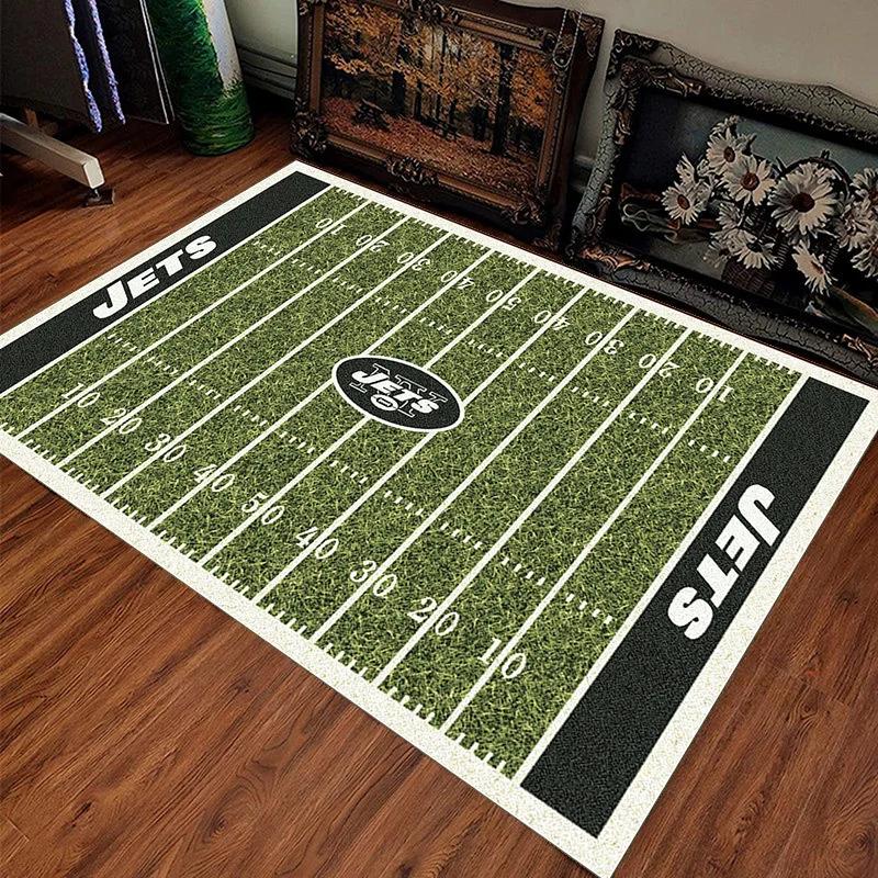 American Football Field Print Area Rugs for Bedroom Bedside Floor Mat Outdoor Rugby Sport Carpet Balcony Hallway Decor Mat
