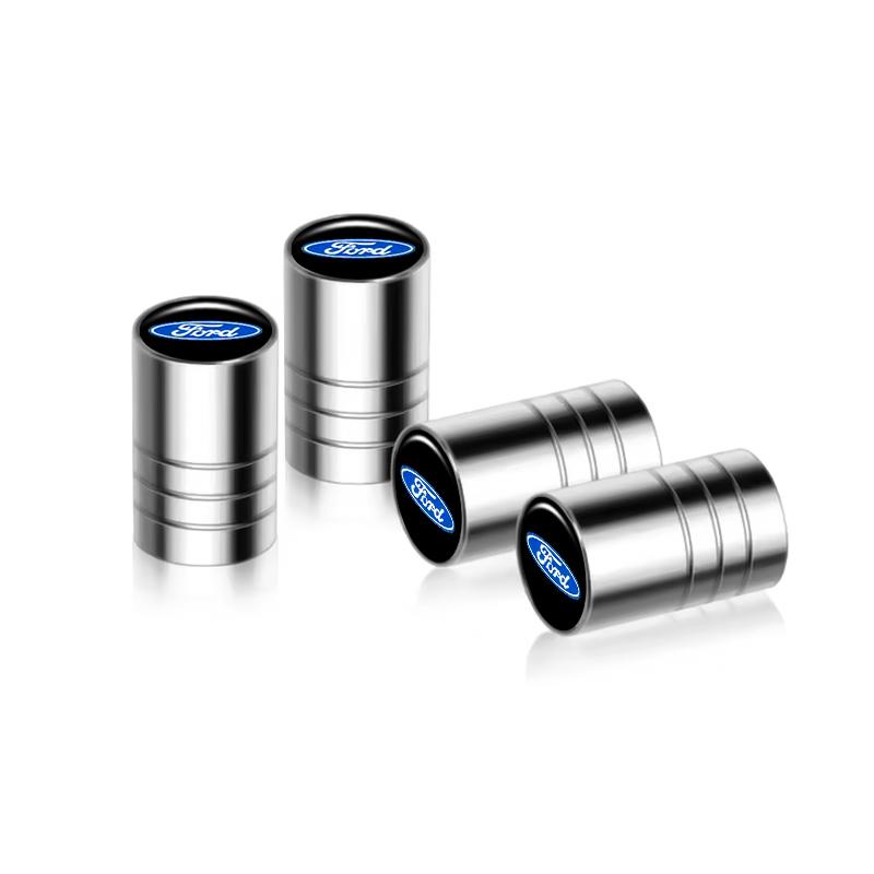 SWNR6 4Pcs 3D Metal Wheel Tire Valve Stem Caps For Ford Mustang Shelby Fiesta Mondeo Fusion Explorer Escape Edge Kuga Tuning Accessory