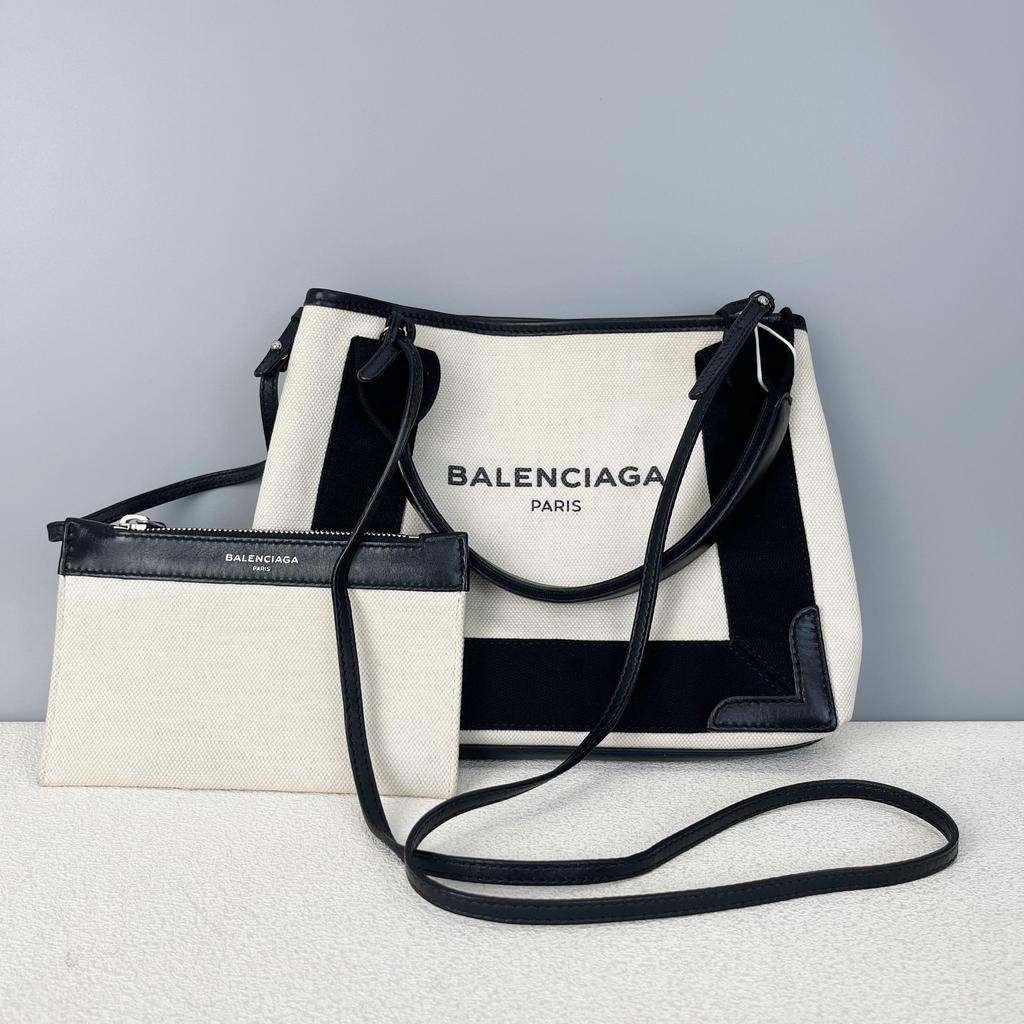 [Pre-Owned] Balenciaga Xs Cabas Tote Bag 'Natrual/Black' - Excellent #10QNFBV