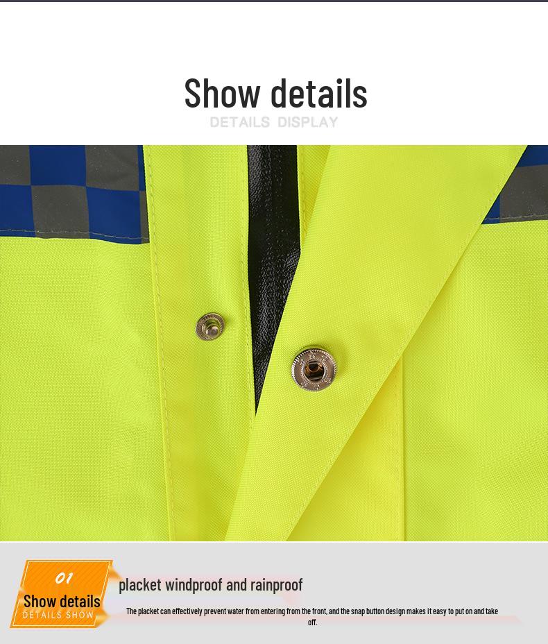 Комплект дождевика и брюк из ткани Оксфорд 300D с ПУ-покрытием и светоотражающими элементами - Водонепроницаемый и сверхпрочный для использования на открытом воздухе