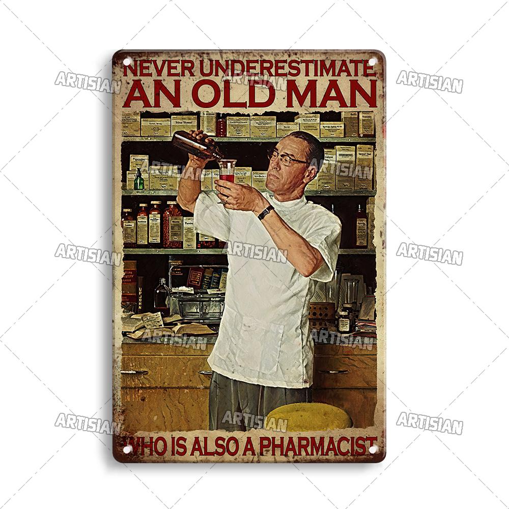 Artisian Job Metal Sign Work Tin Poster Police Accountant Scientist Writer Shoemaker Decorative Plate Wall Decor Garage Bar Pub