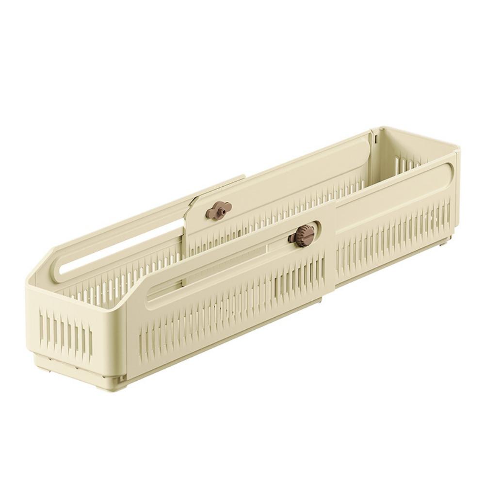 Stackable Cabinet Pull Out Organizer Adjustable Desk Drawer Organizer Retractable Snack Storage Box For Pantry Kitchen Bedroom