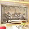 3d Wallpaper Angel Carving Relief Wall Mural Living Room Sofa Backdrop Mural Wall Paper