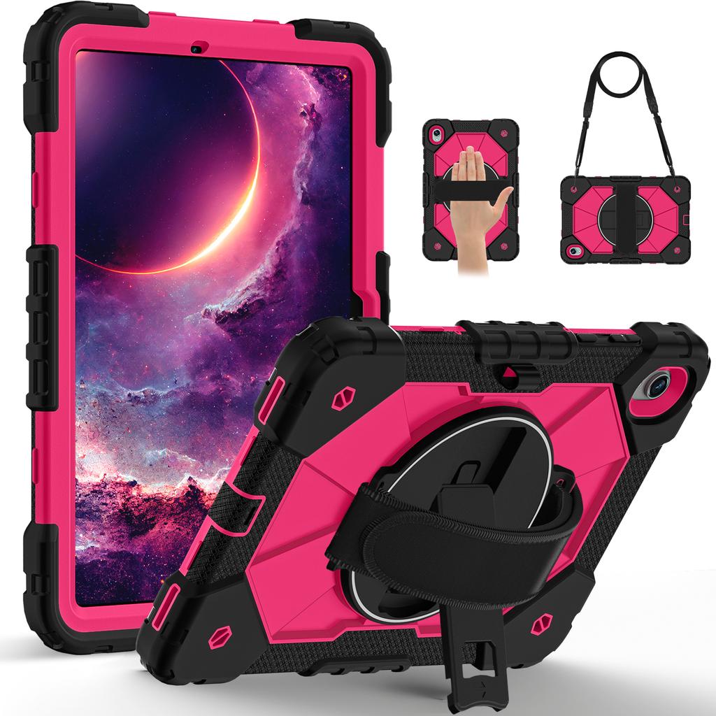 Противоударный защитный чехол для планшета Heavy Defense Armor для Samsung S11 S10 S9 FE A11 A9 Plus A7 Lite со шнурком Толстый Противоударный с вращающейся подставкой-крышкой