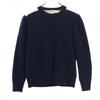 Made In Italy Virgin Wool Long Sleeve Sweater 44 Navy Knit Women Used