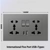 Wall Mount Switch Socket Plastic USB Charger Socket  Electrical Installation