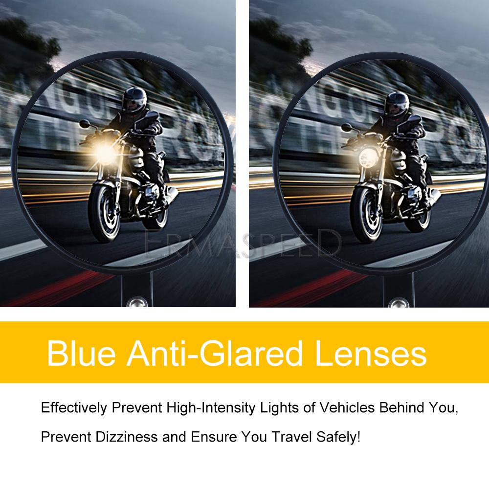 Алюминиевые 7/8 "22 мм мотоциклетные зеркала заднего вида с поворотной ручкой на 360°, сторона заднего вида