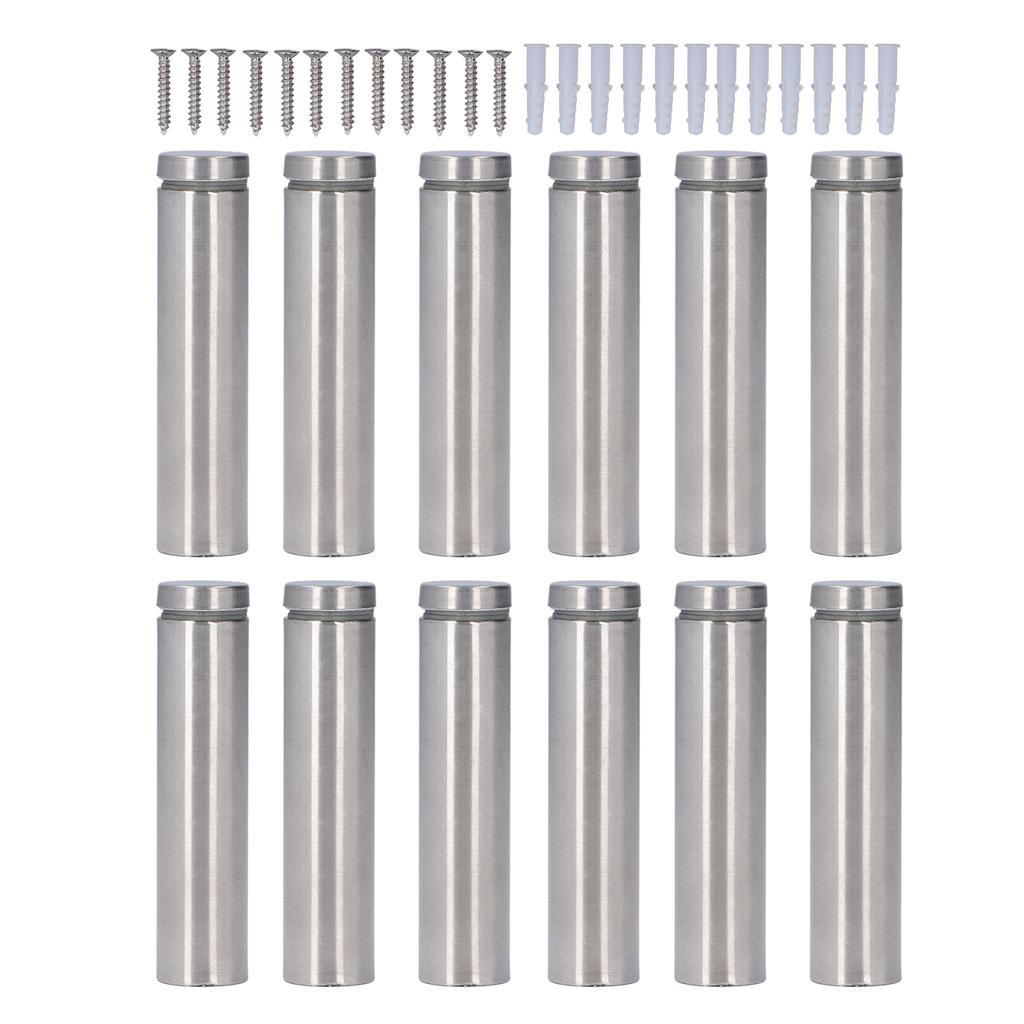 12 Set Stainless Steel Standoff Screws 19x80mm Advertising Screws Mounting Hardware for Hanging Acrylic Picture Frame