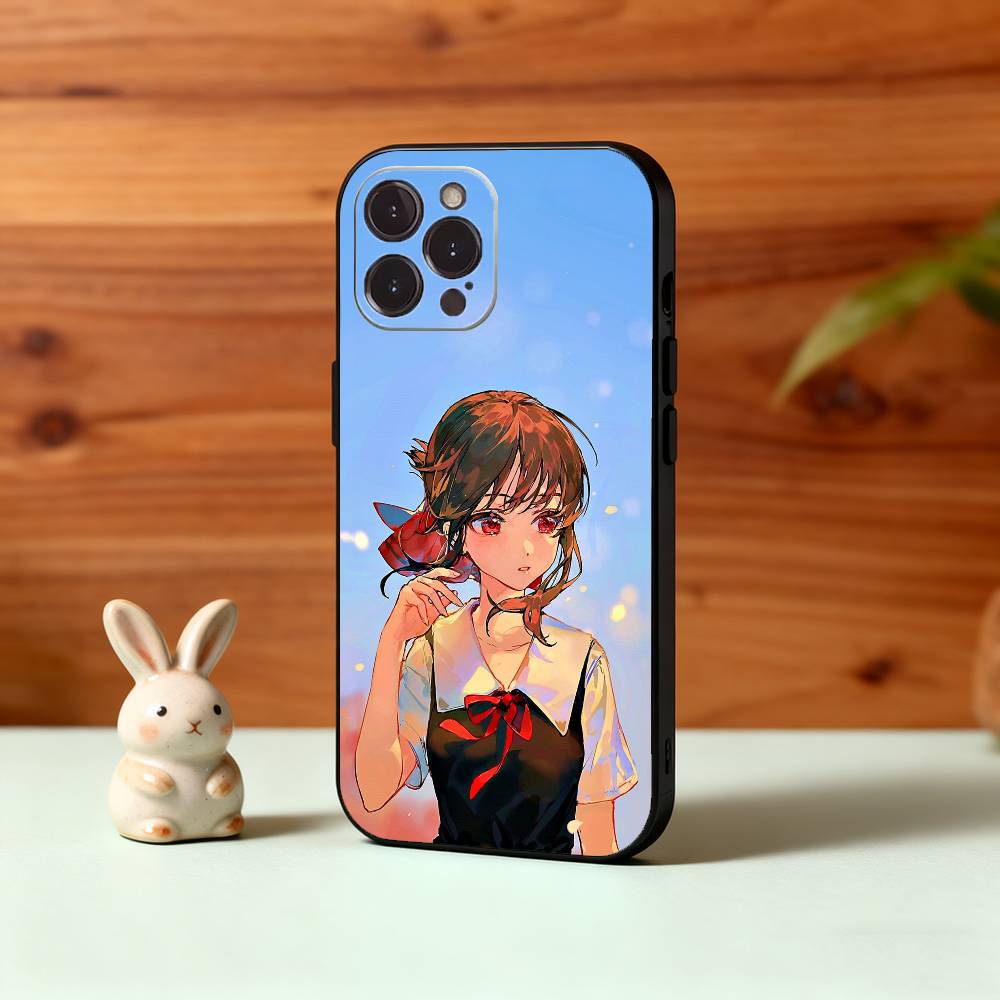 1 шт. Очаровательный чехол для телефона S-Shinomiya K-Kaguya для iPhone17,16,15,14,13,12,Plus,Pro Max, 5G Другие Мягкий Черный Чехол