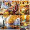 Пейзаж 5D алмазная живопись наборы полная дрель осенние листья алмазная мозаика картина DIY вышивка стразами домашний декор