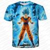 2026 Dragon Ball Z Супер Сайян Гоку 3D Печать Футболка Мужчины Женщины Дети Фанаты Аниме Уличная Одежда Графическая Футболка Летние Повседневные Топы
