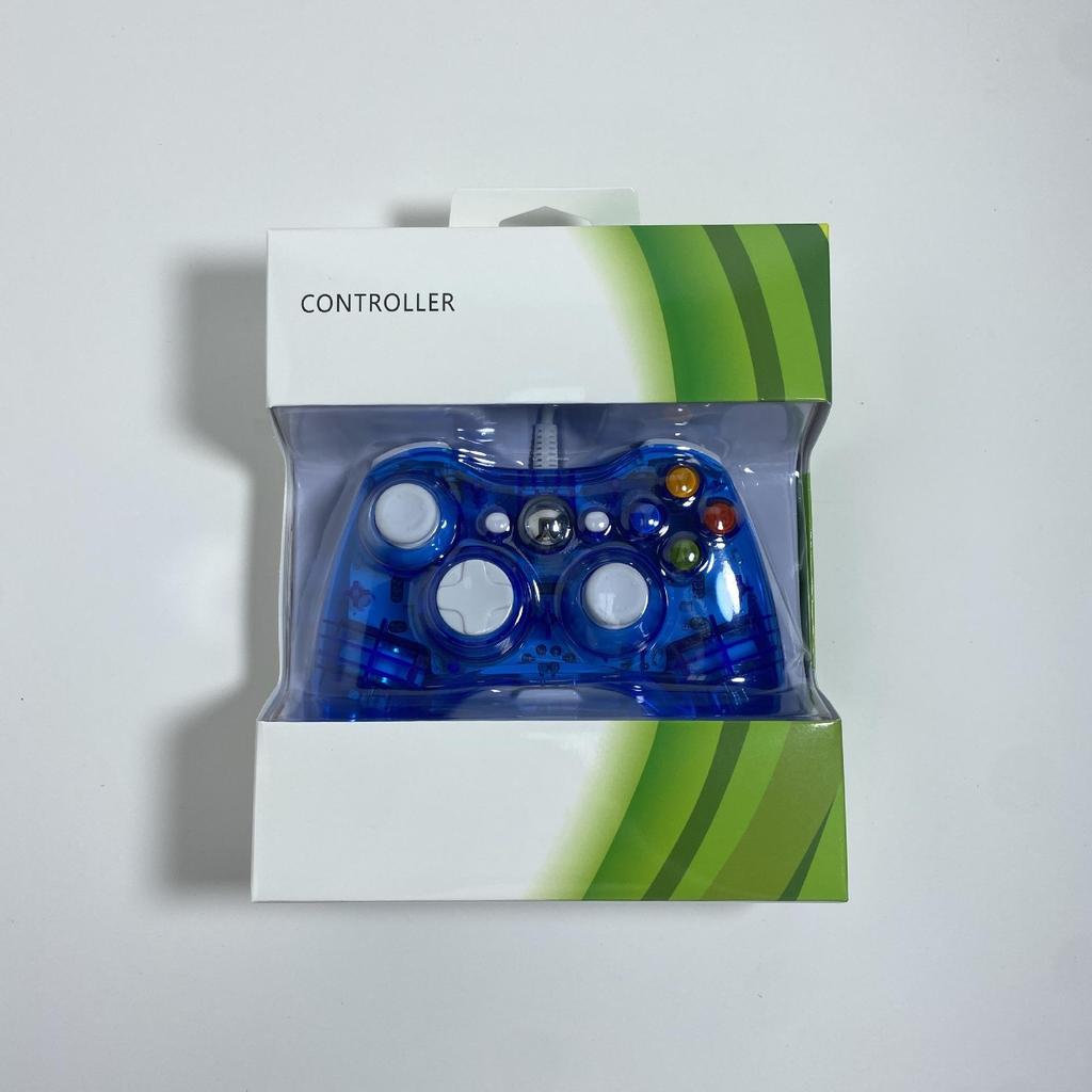 VAORLO Проводной USB-контроллер, геймпады для Xbox 360, джойстик с прозрачным корпусом, геймпад для ПК с ОС Windows, компьютер со светодиодной подсветкой