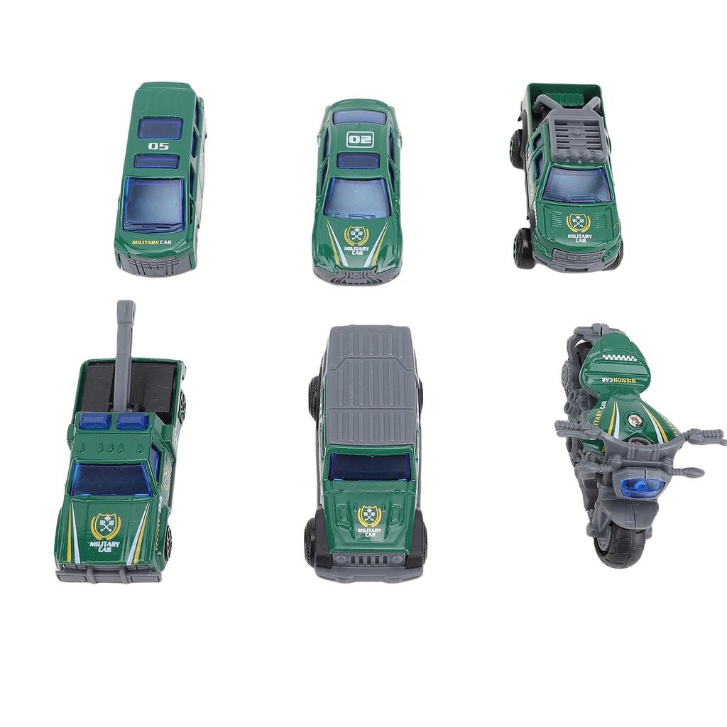 6 Pcs 1:64 Metal Toy Cars Realistic Alloy Educational Role Playing Toy Vehicles Set for Kids