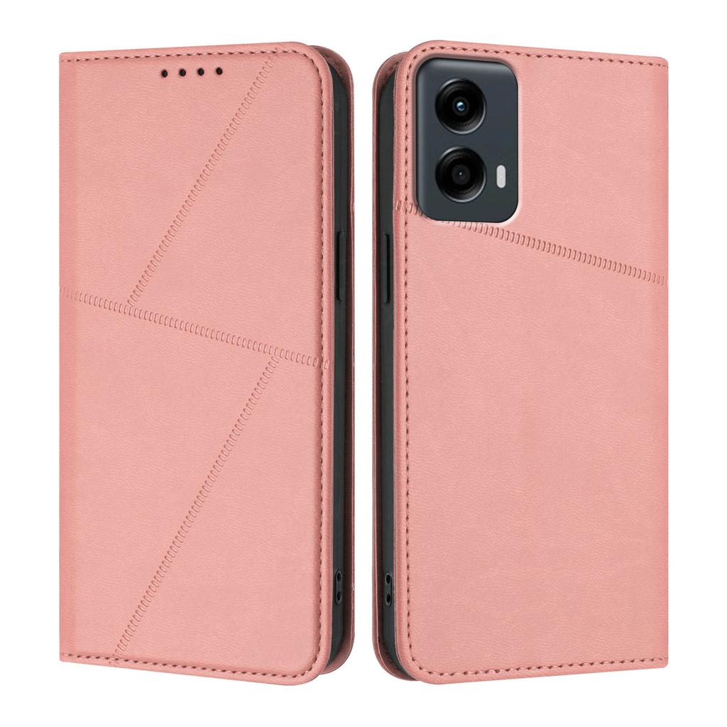 For Motorola Moto G Play 5G (2024)/Motorola Moto G 5G (2024) Wallet Case Magnetic Closure Leather Flip Phone Cover with Stand
