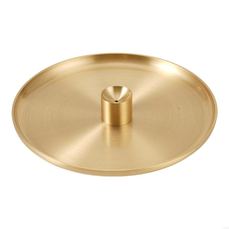 62KD Подставка для благовоний и пепельница из цельной латуни для церемоний и медитаций