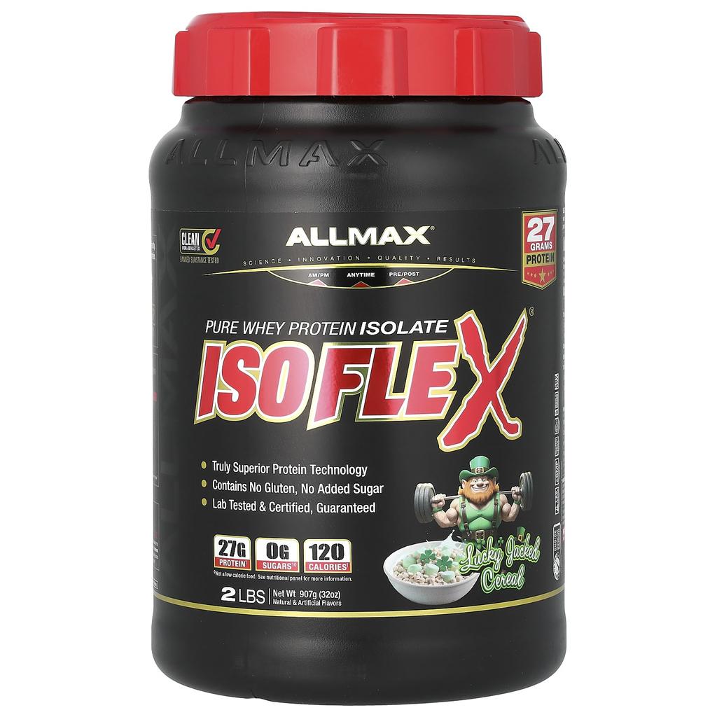 ALLMAX, Isoflex, Pure Whey Protein Isolate, Lucky Jack Cereal, 907 G (2 Lbs)