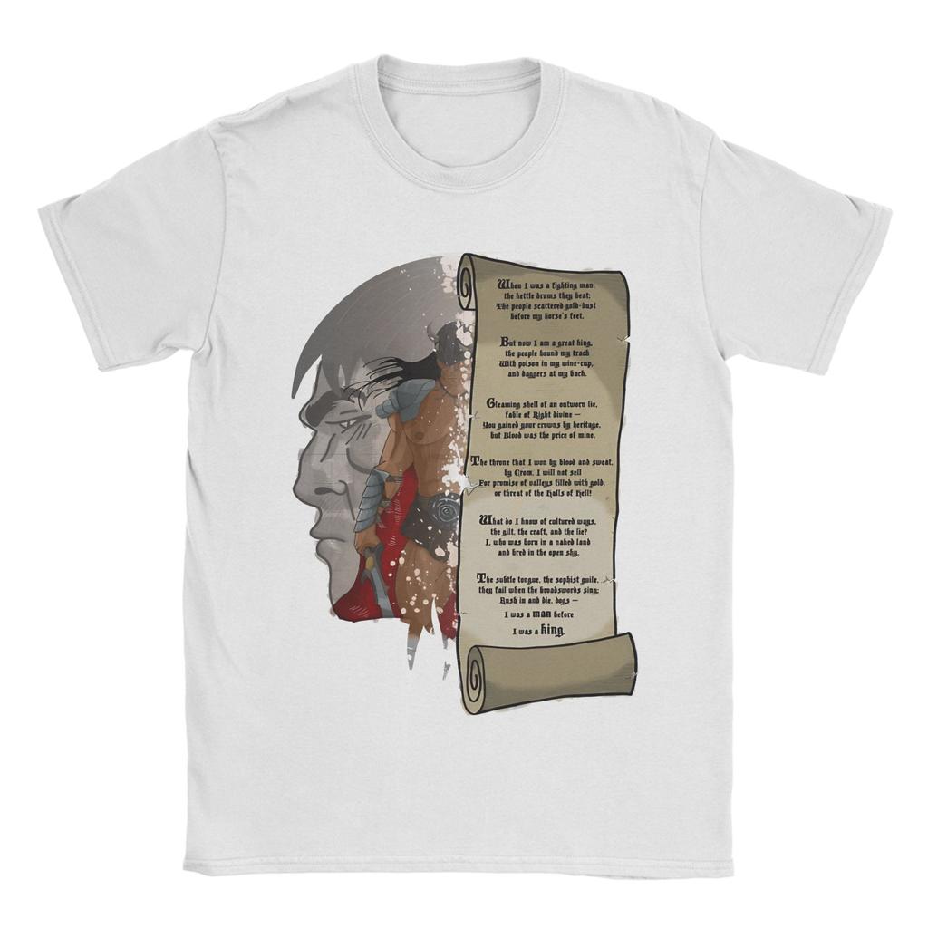 Conan The Barbarian T Shirts for Unisex Cotton Creative TShirt Round Collar Tees Short Sleeve Clothing Plus Size