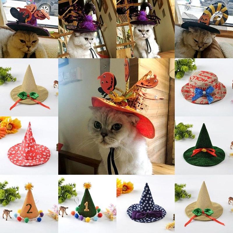 Halloween Hat Witch For Dog Cat Pet Party Fancy Dress Up Costume Accessories