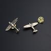 Брошь в форме самолета унисекс, булавка для костюма, воротник рубашки, значок, аксессуар, подарок