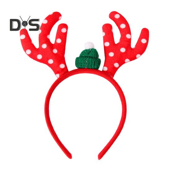 Рождественская повязка на голову с рогом оленя, повязка на голову в виде звезды Санта-дерева, праздничный обруч для волос, аксессуар для косплея для женщин и детей