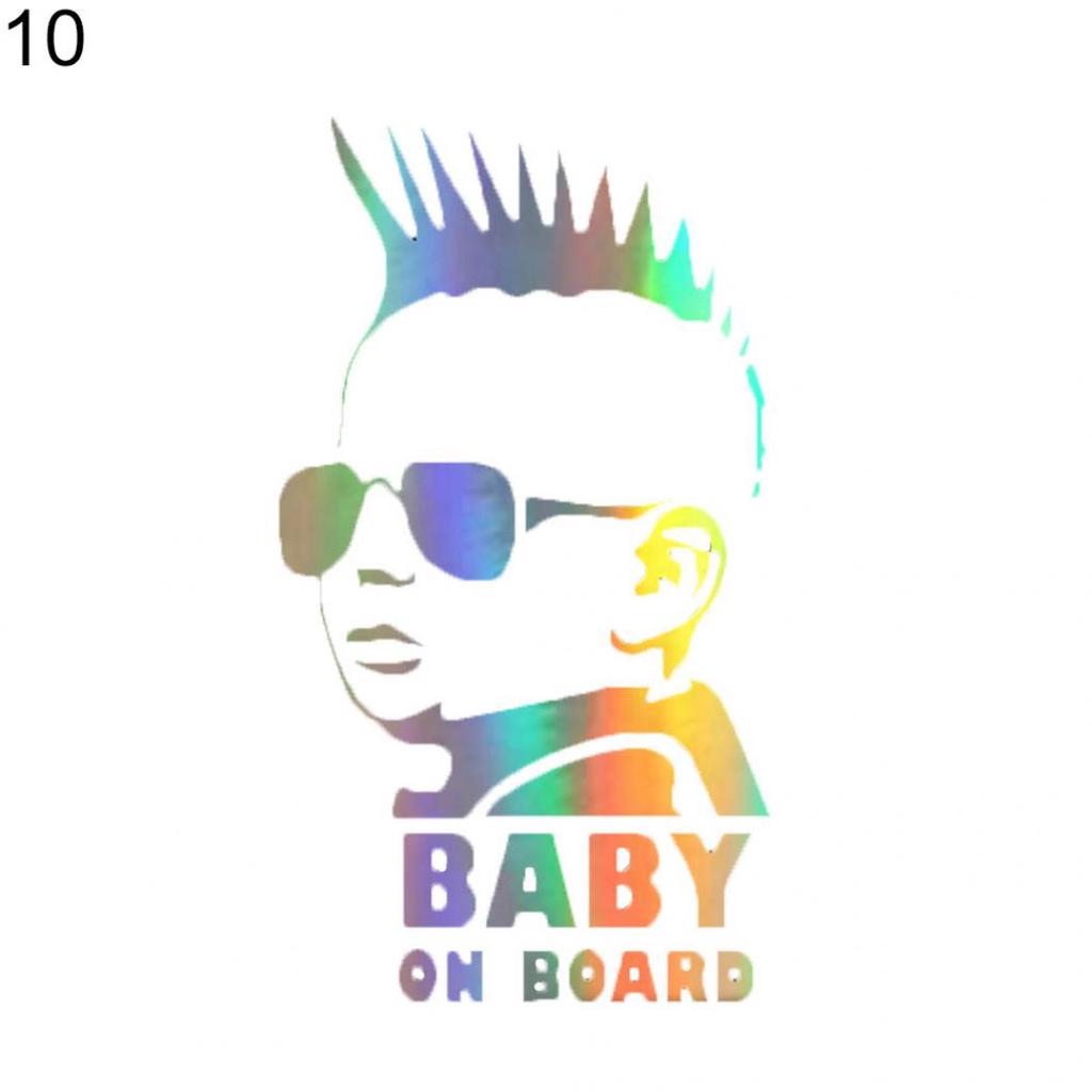 Голографическая наклейка на стекло автомобиля с предупреждением о наличии ребенка в машине