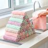 10pcs Microfiber Dish Cloths Multi-Purpose Double-Sided Dishwashing Towels Absorbent Kitchen Cleaning Rags