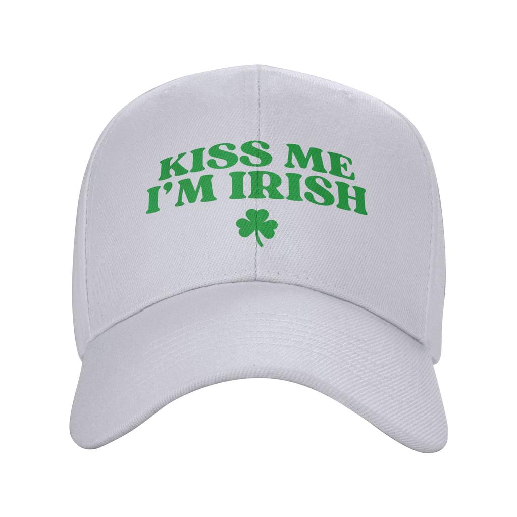 Kiss Me Im Irish Funny St Patricks Day Baseball Cap Street Style Unisex Trucker Hat Sun Design Outdoor Sports Baseball Caps Gift