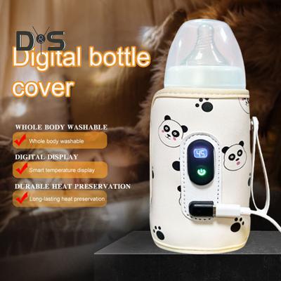 Подогреватель детских бутылочек Перезаряжаемый Портативный Зарядка типа C 21 режим Регулируемая температура со светодиодным дисплеем Отличное сохранение тепла Детское молоко на ходу