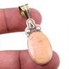 Натуральный розовый опал, двухцветный кулон из стерлингового серебра 925 пробы, размер 1,75 дюйма, M3b31