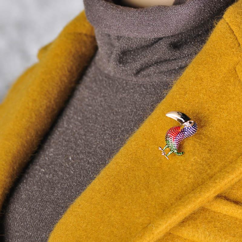 Blucome Новое поступление, эмалированная красная брошь в виде птицы, броши в виде совы, дятла, женская и детская одежда, аксессуары, булавки для корсажа из сплава, ювелирные изделия