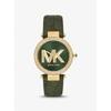 Золотистые часы Parker Pavé с тиснением под крокодила MK4724
