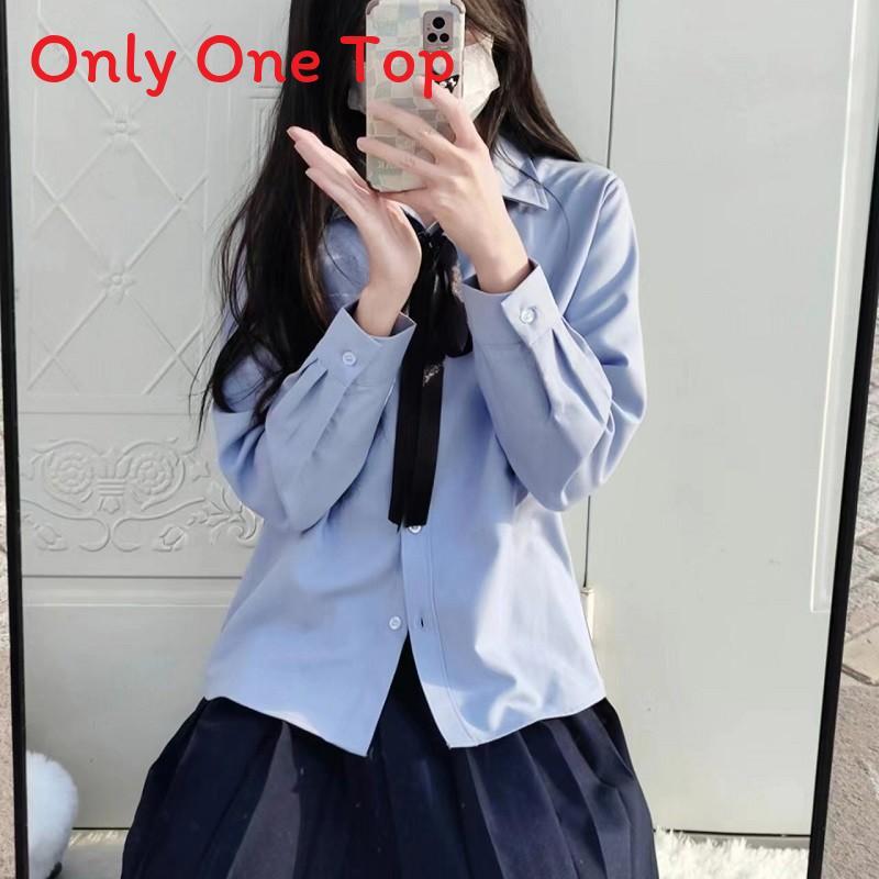 Girl Long Sleeve Solid Color Shirt With Pleated Design For Casual Wear