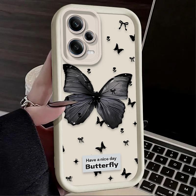 Retro Butterfly Phone Case For IPhone 16 13 15 11 12 14 17 Pro Max Case 17 Air 15 Plus Shockproof Cover Silicone Soft Fundas