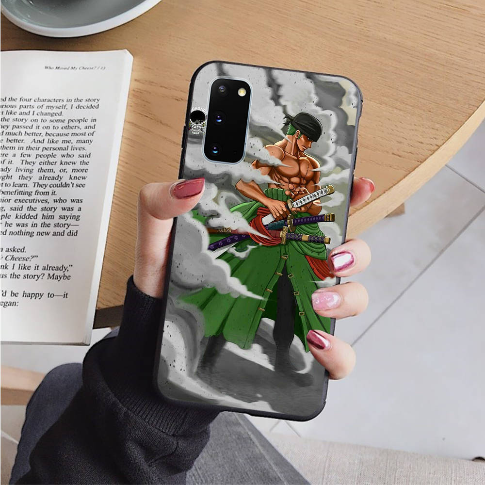 Чехол AD59 One Piece Zoro Sanji Black для Samsung Note 20 Lite S24 Ultra S23 S22 A05 A06 A11 A71 A15 A16 A13 A24 A25 A33 A52 A53 M55 M35 Sofe Cover