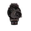 Top Brand Quartz Watch Compass Men's Watch Double Time Zone Men's Watch Large Dial Fashion Watch