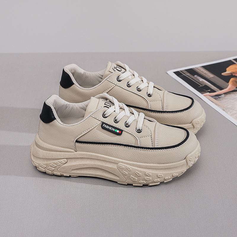 Осенняя женская обувь, новые дышащие белые туфли, детская корейская версия, модные универсальные туфли на платформе, спортивная повседневная обувь для сноуборда, обувь для папы