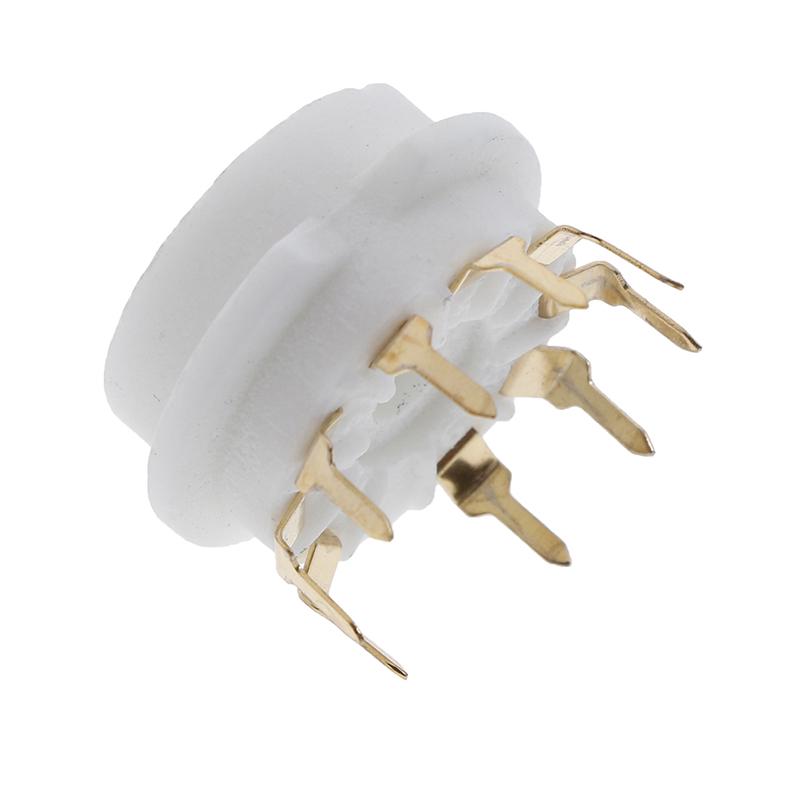 1 шт. Позолоченная 9-контактная керамическая ламповая панель для печатной платы, база для ламп 12AX7 12AU7 ECC83