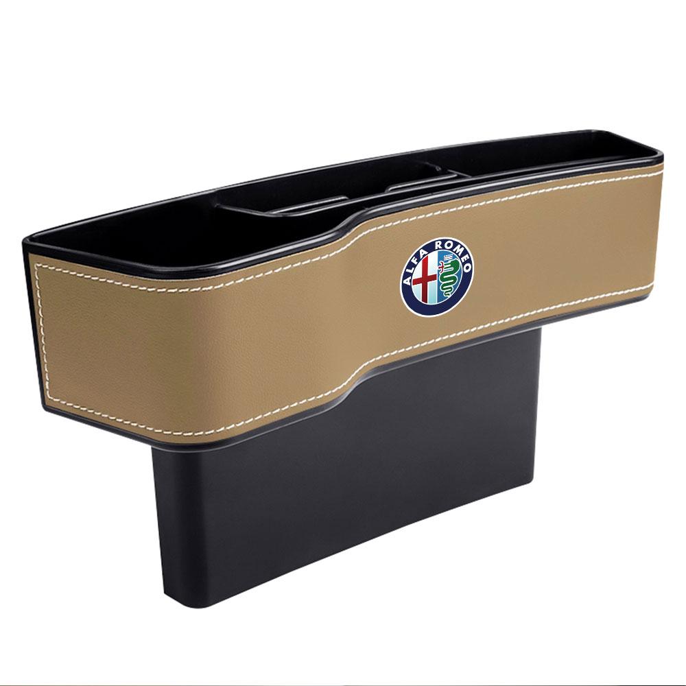 Leather Car Seat Gap Storage Box Seam Filler Organizer Auto Accessories For Alfa Romeo 159 Giulietta Giulia 147 156 Mito Stelvio