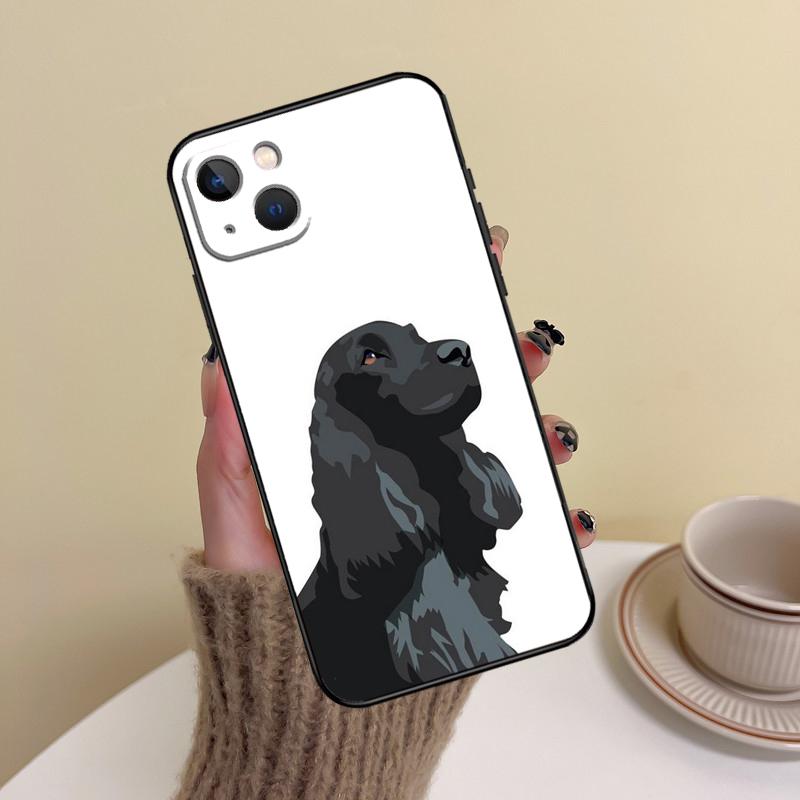 Cartoon Cocker Spaniel Phone Case For iPhone 16 Pro Max 14 13 12 11 15 17 Pro Max mini Plus 16e 17 Air Cover Funda