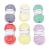 6 рулонов пряжи Scrubby Sparkle Pastel Glitter для вязания крючком кухонного полотенца, ручной вязки сумки для кукол с крокодилом