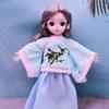 30CM Mini Movable 23Jointed Doll Girls Toy 3D Big Eyes BJD Princess Full Outfits Dresses  Collection Childrens Doll Gift